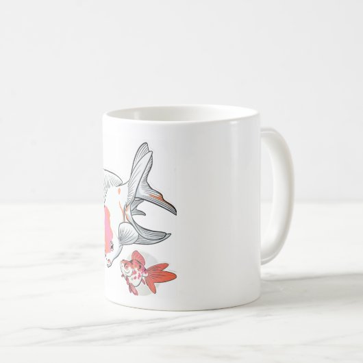 two gold fish Mug Kaffeetasse (VorderseiteRechts)