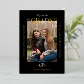 Two Graduates Joint Double Graduation Announcement Folieneinladung (Stehend vorne)