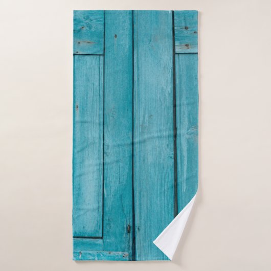 Two gray wooden doors badehandtuch (Badehandtuch)