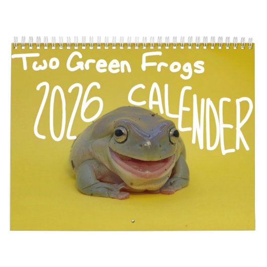 Two Green Frogs' 2026 Calendar Kalender (Titelbild)