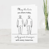 Two Grooms | LGBTQ Congratulations on your Wedding Karte (Vorderseite)