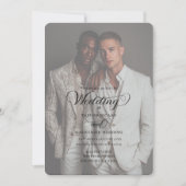 Two Grooms Wedding Photo Template Einladung (Vorderseite)
