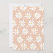 Two Groovy Retro Daisy 2nd Birthday Invitation Einladung (Rückseite)