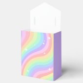 Two Groovy Retro Pastel Rainbow 2nd Birthday Party Geschenkschachtel (Geöffnet)