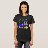 Two Hanukkah Whippets On Pickup Truck With Menorah T-Shirt (Vorne ganz)