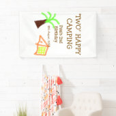 Two happy camping 2nd birthday tree camp kids banner (Insitu)