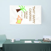 Two happy camping 2nd birthday tree camp kids banner (Messeveranstaltung)