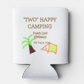 Two happy camping 2nd birthday tree camp kids dosenkühler (Rückseite)