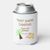 Two happy camping 2nd birthday tree camp kids dosenkühler (Kanne Rückseite)