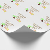 Two happy camping 2nd birthday tree camp kids geschenkpapier (Ecke)