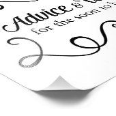 Two Heart Advice und wünscht Brautparty Sign Fotodruck (Ecke)