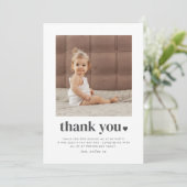 Two Heart Square Foto 2. Geburtstag Vielen Dank Dankeskarte (Stehend Vorderseite)