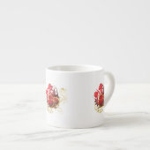 Two Hearts Bouquet Espressotasse (Vorderseite Rechts)