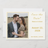 Two Hearts Catholic Flat Save The Date Card (Vorderseite)