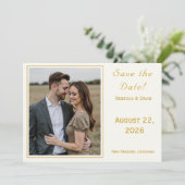Two Hearts Catholic Flat Save The Date Card (Stehend Vorderseite)