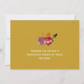Two Hearts Catholic Flat Save The Date Card (Rückseite)