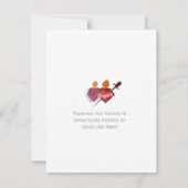 Two Hearts Catholic Flat Save The Date Card (Rückseite)