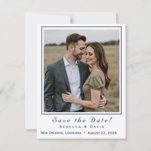 Two Hearts Catholic Flat Save The Date Card (Vorderseite)