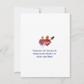 Two Hearts Catholic Flat Save The Date Card (Rückseite)