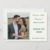 Two Hearts Catholic Flat Save The Date Card (Vorderseite)