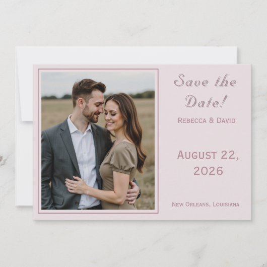 Two Hearts Catholic Flat Save The Date Card (Vorderseite)