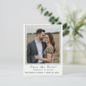 Two Hearts Catholic Flat Save The Date Card (Stehend Vorderseite)