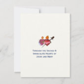 Two Hearts Catholic Flat Save The Date Card (Rückseite)