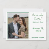 Two Hearts Catholic Flat Save The Date Card (Vorderseite)