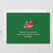 Two Hearts Catholic Flat Save The Date Card (Rückseite)