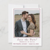 Two Hearts Catholic Flat Save The Date Card (Vorderseite)