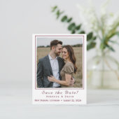 Two Hearts Catholic Flat Save The Date Card (Stehend Vorderseite)
