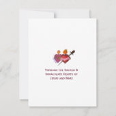 Two Hearts Catholic Flat Save The Date Card (Rückseite)