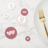 Two Hearts Happy Jubiläum auf Rose Gold & White Konfetti (Gruppe)