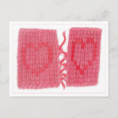TWO HEARTS KNIT Postkarte (Vorderseite)