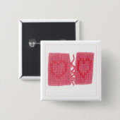 TWO HEARTS KNIT Quadratischer Pin-Button Button (Vorne & Hinten)