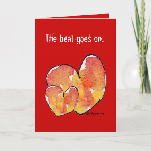 Two Hearts Love Card Feiertagskarte (Vorderseite)