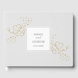 Two Hearts Modern Weeding Gästebuch