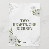 Two Hearts, One Journey Wedding Invitation Einladung (Rückseite)