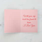 Two Hearts, One Love Feiertagskarte (Innenseite)