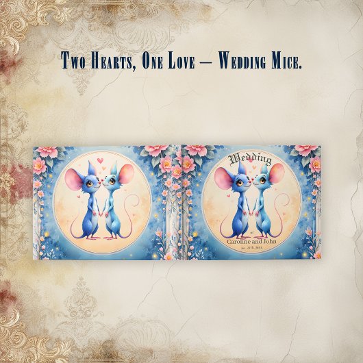 Two Hearts, One Love – Wedding Mice. Gästebuch