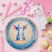 Two Hearts, One Love – Wedding Mice.  Pappteller (Party)