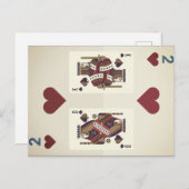 Two Hearts - Queen & King Postkarte (Vorne/Hinten)