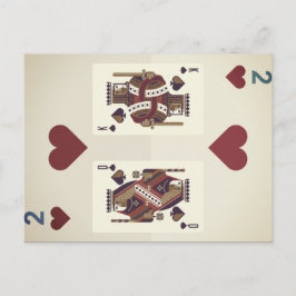 Two Hearts - Queen & King Postkarte