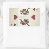 Two Hearts - Queen & King Rechteckiger Aufkleber (Tasche)