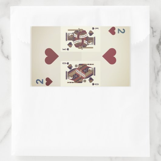 Two Hearts - Queen & King Rechteckiger Aufkleber (Tasche)