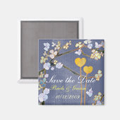 Two Hearts Save the Date Wedding Magnet (Vorderseite/Rückseite)