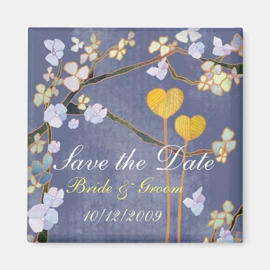 Two Hearts Save the Date Wedding Magnet (Vorne)