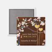 Two Hearts Save the Date Wedding Magnet (Vorderseite/Rückseite)