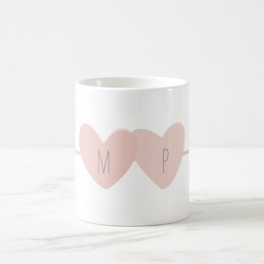 Two Hearts Tasse (weiß) (Mittel)