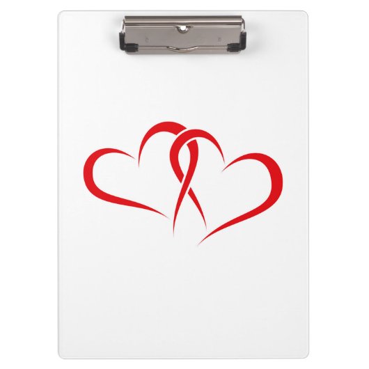 Two Hearts Together partner design Klemmbrett (Vorderseite)